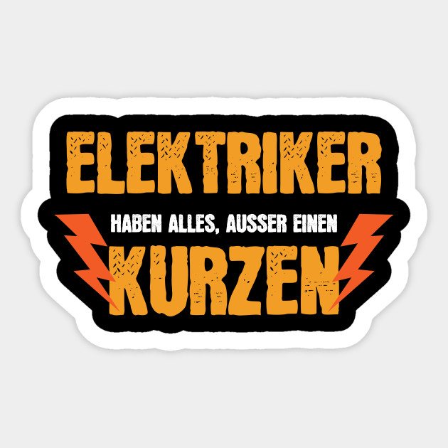 Elektrician Craftsman Fitter Electricity Voltage - Electrical Engineering - Sticker
