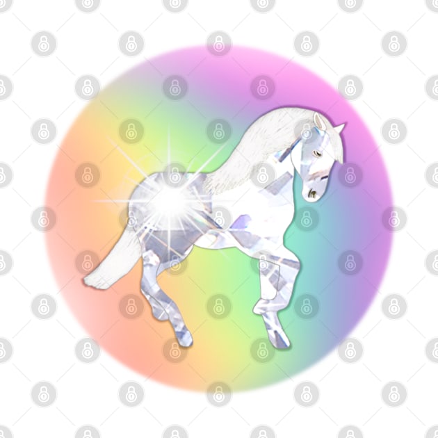 Diamond Pattern Horse and Rainbow by KC Morcom aka KCM Gems n Bling aka KCM Inspirations
