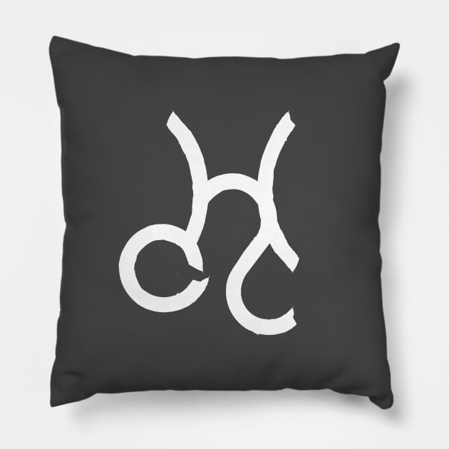 Leo and Pisces Double Zodiac Horoscope Signs (White) Pillow by Zodiafy