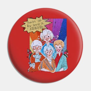 golden girls cartoon vintage Pin