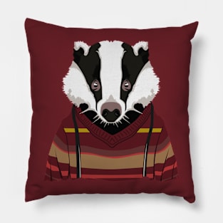 badger potrait Pillow