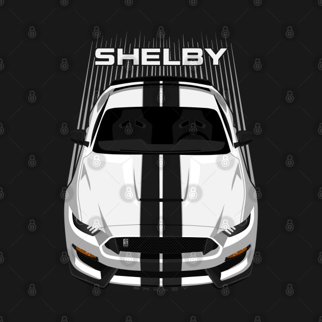 Ford Mustang Shelby GT350 2015 - 2020 - White - Black Stripes by V8social