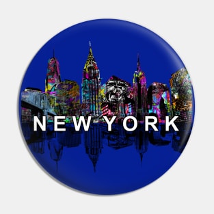 New York City covered in graffiti Pin