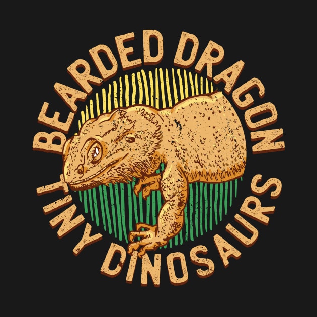 Bearded Dragon Funny Tiny Dinosaurs by Visual Vibes