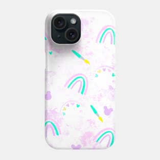 Pastel Rainbow Painter Mouse Phone Case