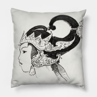 Javanese Dancer Sketch Pillow