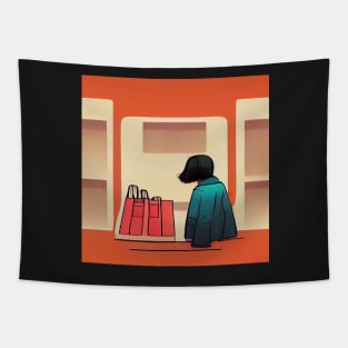 Shop assistant | Comics Style Tapestry