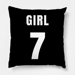 GIRL NUMBER 7 FRONT-PRINT Pillow