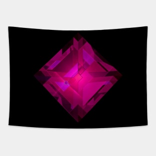 Pink Square Shape Gemstone Tapestry