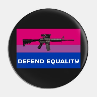 Defend Equality (Bisexual Flag)| First Amendment| Cool and Cute Stickers| T-Shirts Pin