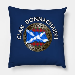 Clan Donnachaidh Crest & Tartan Knot Pillow