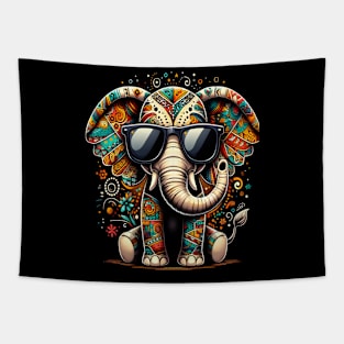 elephant Vintage Sunglasses Funny African Animal Lover Tapestry