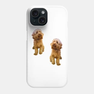 Cavapoo Cavoodle puppy pattern in cream- cute cavalier king charles spaniel Phone Case