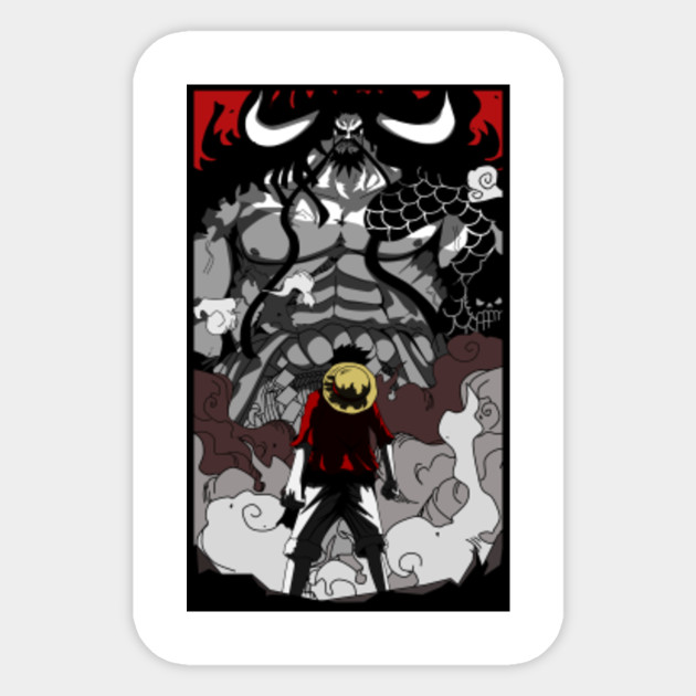 Luffy Vs Kaido One Piece Sticker Teepublic