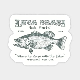 Vintage Luca Brasi Fish Market Magnet