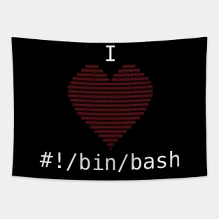 I Love Bash Administrator Developer Gift Idea Tapestry