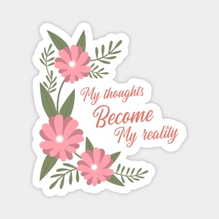 affirmations, aesthetic floral affirmation, self love Magnet