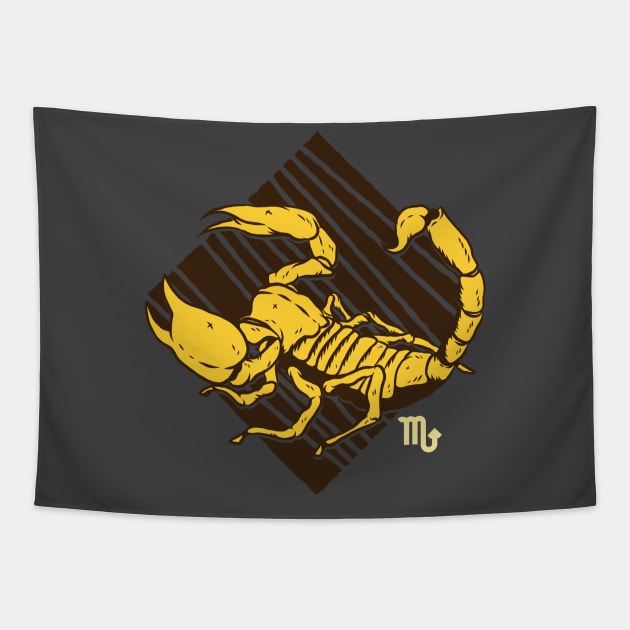 Scorpio Illustration Tapestry by MimicGaming