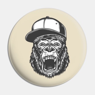 gorilla head Pin