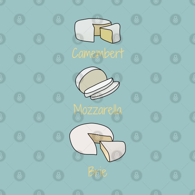 Camembert, Mozzarella, Brie Soft White Cheeses by Cheesy Pet Designs