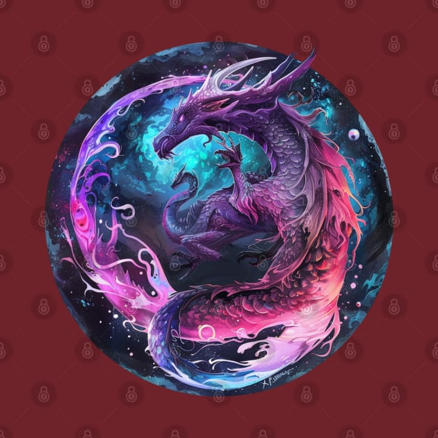 Celestial Serpent: Moonlit Dragon Emblem by SupportTrooper