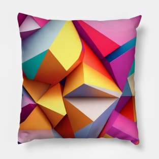 geometric colorful pattern Pillow
