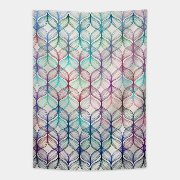 Mermaid's Braids - a colored pencil pattern Tapestry by micklyn