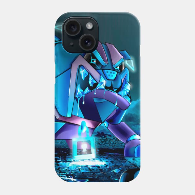 Bulldog Mecha warrior in a battle with bot boss Phone Case by Cocobot