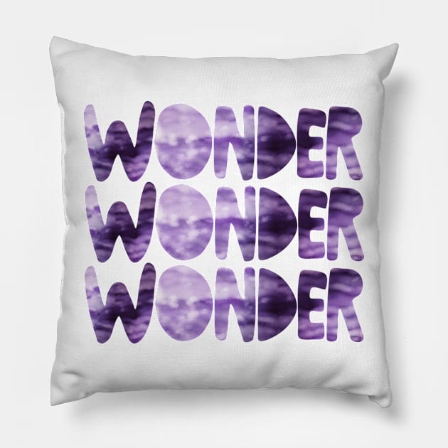 Wonder (Purple Abstract) Pillow by jhsells98