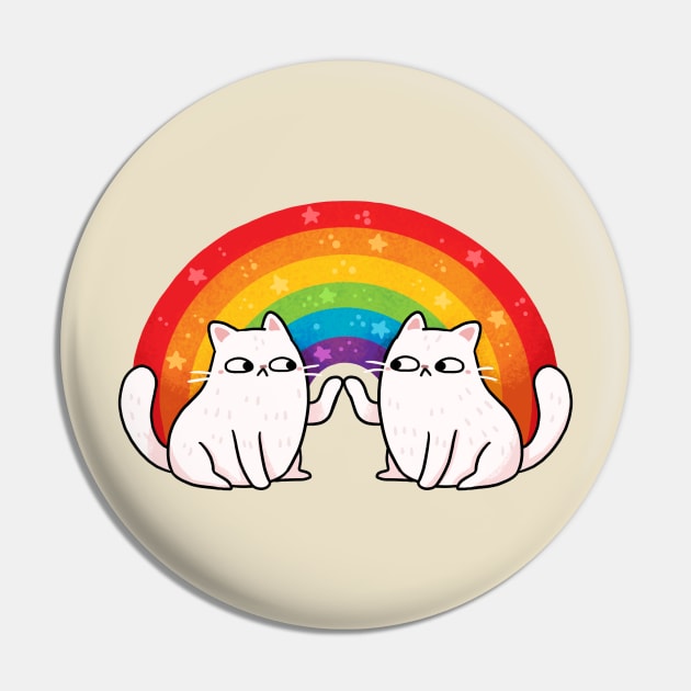 Rainbow Cats Pin by MichelleScribbles