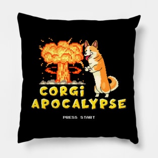 8-Bit Corgi Apocalypse Pillow