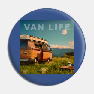 Van Life Camper RV Outdoors in Nature Pin