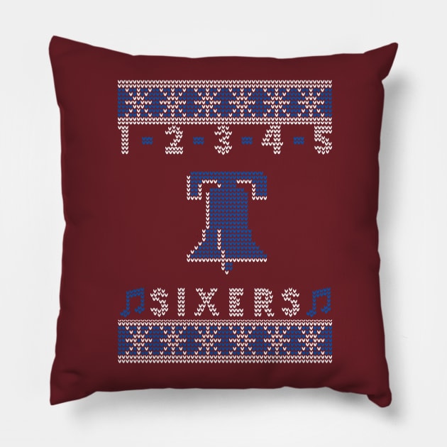 Ugly Sixers Xmas (red) Pillow by OptionaliTEES