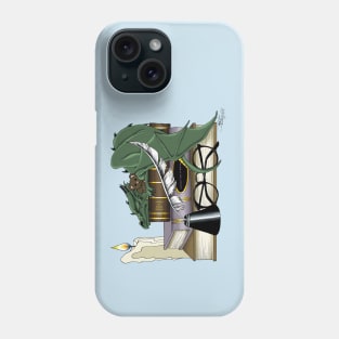 Dragon Sleeping on Books Phone Case