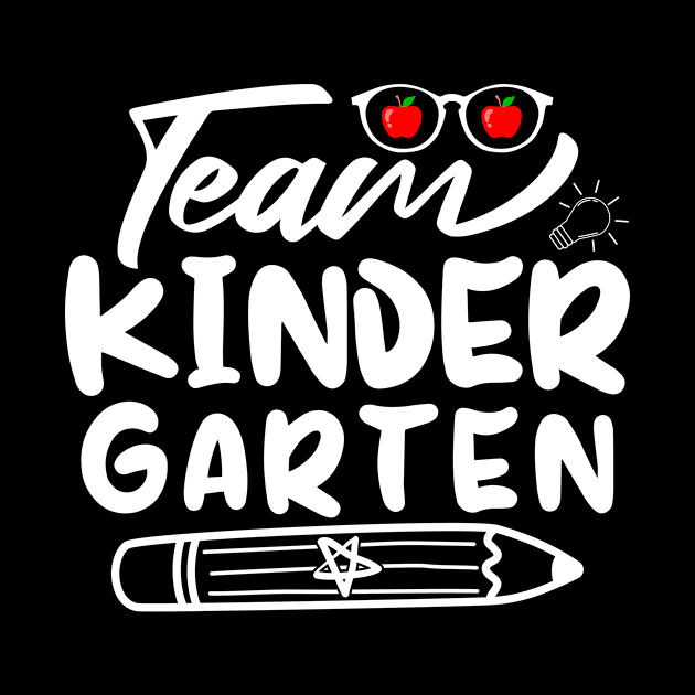 Team Kindergarten Boys Teacher Back To School Kinder Crew T-Shirt by drag is art