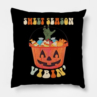 Funny Halloween Jack-O-Lantern Pumpkin Vintage Pillow