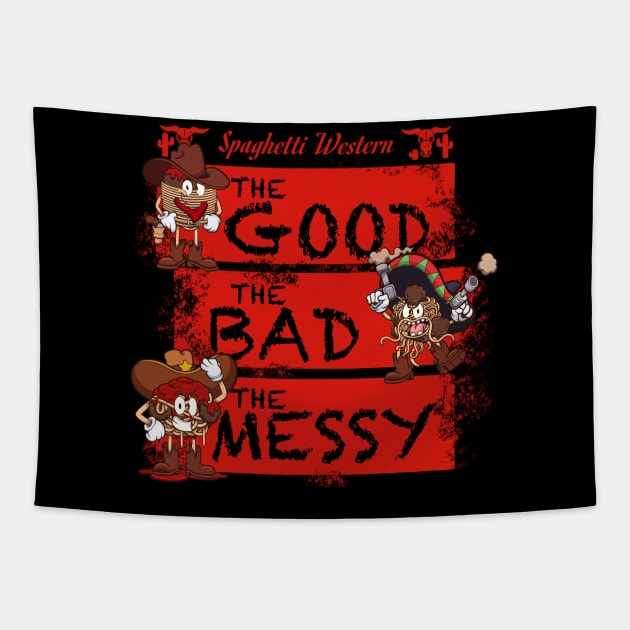 Spaghetti Western Cartoon Tapestry by TheMaskedTooner