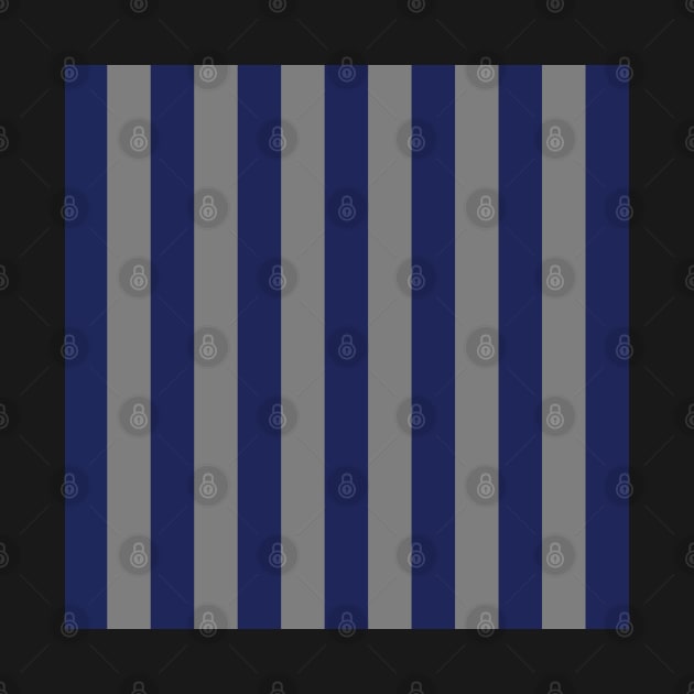 Navy Blue and Gray Stripes, Vertical Awning Stripes by AmyBrinkman