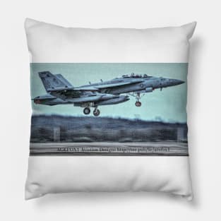 EA-18G Growler Super Hornet FCLP 7 Pillow