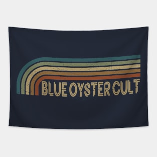 Blue Oyster Cult Retro Stripes Tapestry