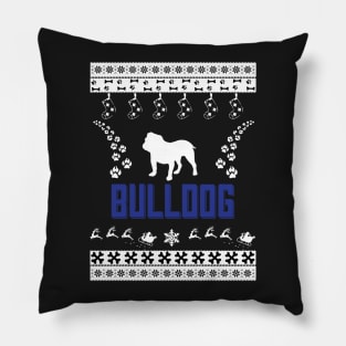 Merry Christmas BULLDOG Pillow