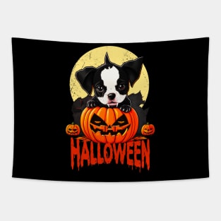 Halloween vampire puppy dog Tapestry