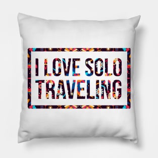 solo traveling , sailing and canoeing , retro hippie van beach surfer longboard aloha Pillow