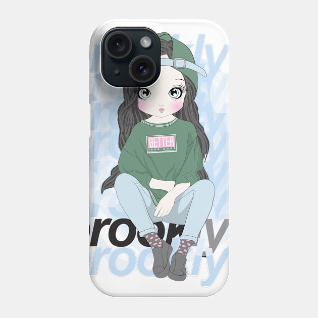 chica linda dibujada mano Phone Case by Tshirt lover 1