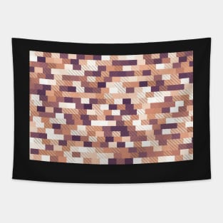 Solid brick wall, diagonal crossed lines Tapestry