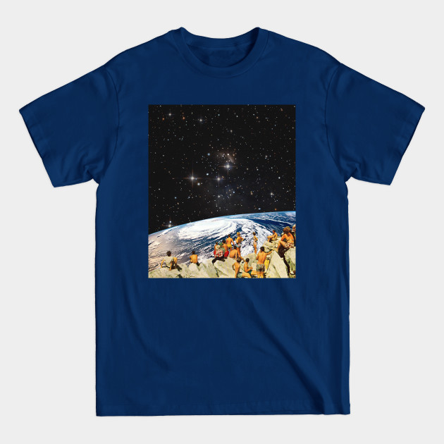 Disover Earth view collage art - Vintage Collage Art - T-Shirt