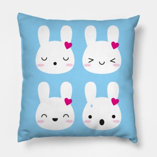 Kawaii Bunny Emotions Pillow