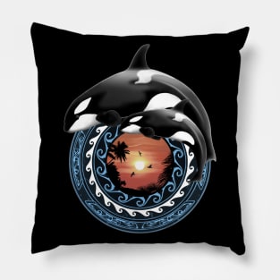 Orca Killer Whales Pillow