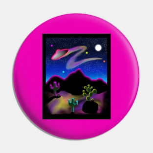 UFO Desert Party Pin