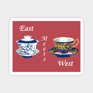 East Meets West Tea Time Design Magnet